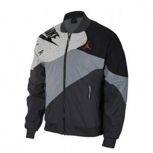 Nike Air Jordan IV 4 Retro Legacy Lightweight Jacket Black Grey Cement RARE